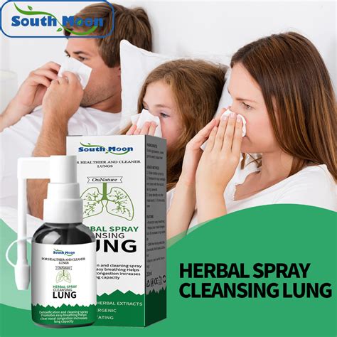 South Moon Herbal Lung Cleaning Spray 20ml Detoxification Quit Smoking