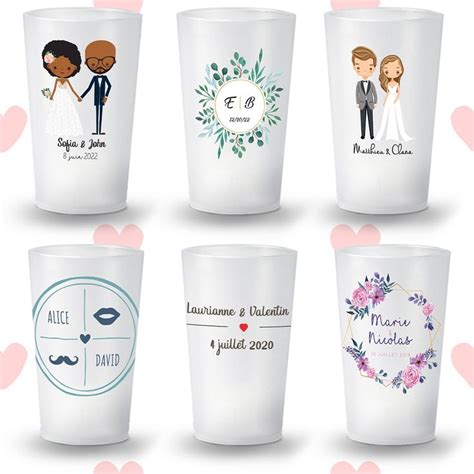 Gobelets Personnalisables R Utilisables Mariage Gobelet