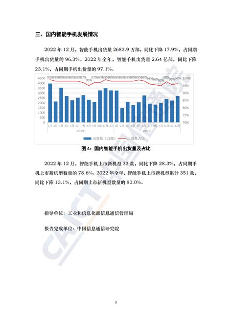 2022年12月国内手机市场运行分析报告 先导研报