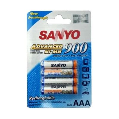 Jual Battery Rechargeable Sanyo AAA A3 NiMH 900mah Baterai Sanyo Isi