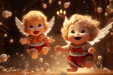 Premium Ai Image Angel Art Cupid Cute Children Purity Innocence Wings