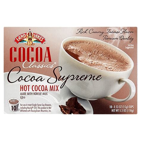 Land O Lakes Cocoa Classics Cocoa Supreme Hot Cocoa Mix 0 53 Oz 10 Count Shoprite