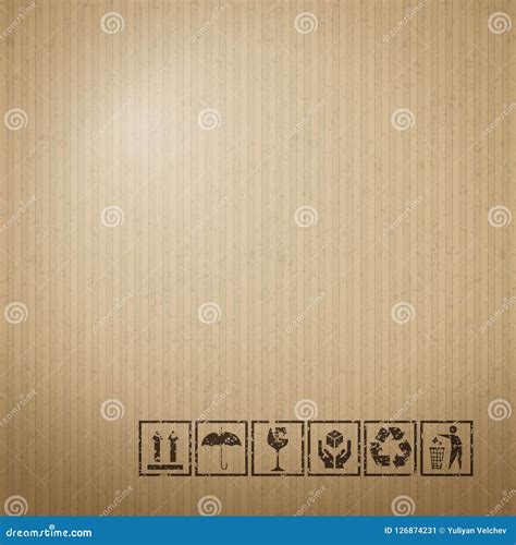 Set Of Fragile Symbols For Box Cartoon Vector 73569815