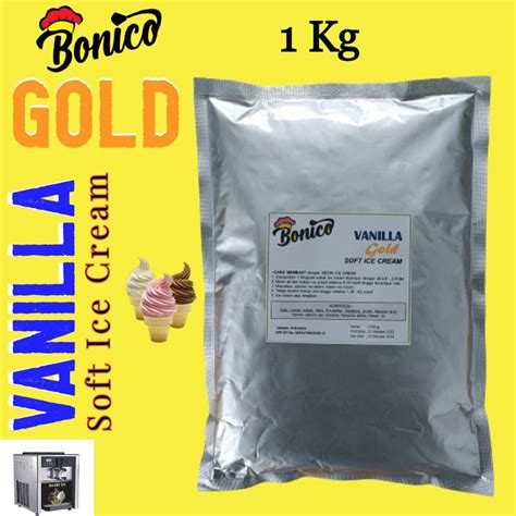 Jual Bonico VANILLA GOLD Soft Serve Ice Cream Powder 1 Kg Premix Serbuk