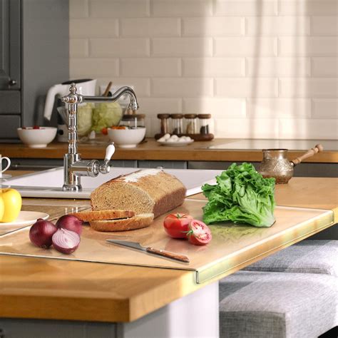 Amazon Gracenal Acrylic Large Cutting Boards For Kitchen Clear