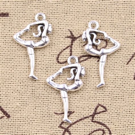 20pcs Charms Gymnast Sporter Gymnastics Player 26x15mm Handmade Pendant Making Fit Vintage