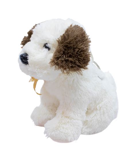 Chaveiro Cachorro Laço Orelhas Marrom 17cm Pelúcia BBL1067S FM