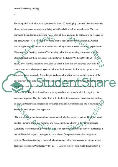 Global Marketing Strategy Essay Example Topics And Well Written