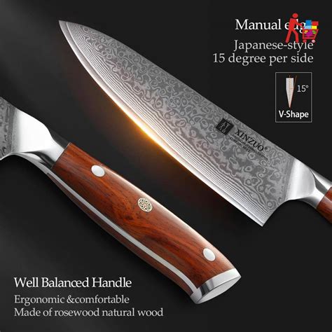 Xinzuo Chef Knife Japanese Damascus Forged Steel Kitchen Knife