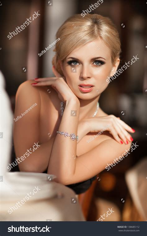 Beautiful Sexy Woman Restaurant Cafe Blonde Stock Photo Shutterstock