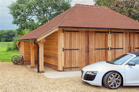 Traditonal Oak Framed Garages And Barns Traditional Garage