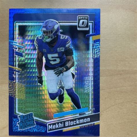 Panini Donruss Optic Mekhi Blackmon Rc Blue Hyper Prizm Rated