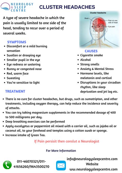 Cluster Headaches Causes Symptoms And Treatment Neurology And Sleep Centre