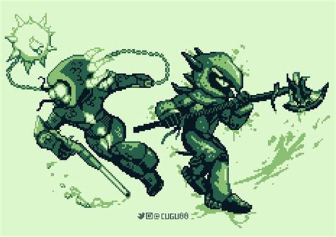 Made Shadow & crimson armor in the gameboy palette : r/Terraria