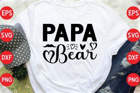 Papa Bear Graphic By Design For Svg · Creative Fabrica