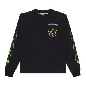 Лонгслив Chrome Hearts x Matty Boy Sex Records Flame Black черный