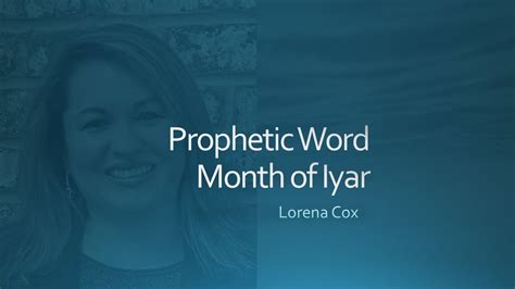 Prophetic Word Month Of Iyar Youtube