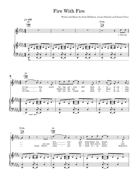 Fire With Fire Sheet Music For Piano Vocals By Scissor Sisters Music