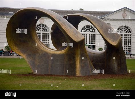 henry moore  kew gardens  double oval  stock photo alamy