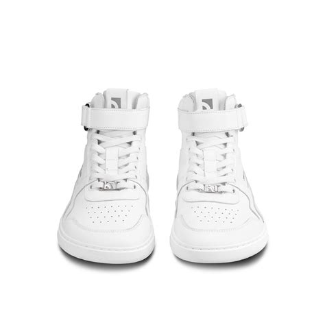 Barefoot Sneakers Barebarics Zing High Top All White Leather