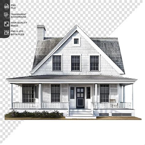 Premium Psd Cape Cod House Isolated On Transparent Background