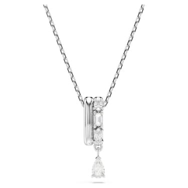 Dextera Pendant Mixed Cuts White Rhodium Plated Swarovski