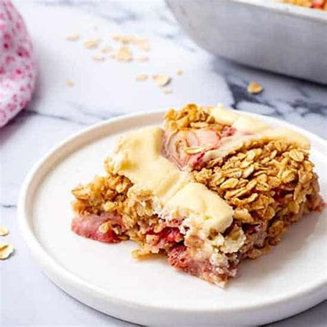 Strawberry Cheesecake Baked Oatmeal The Wholesome Dish