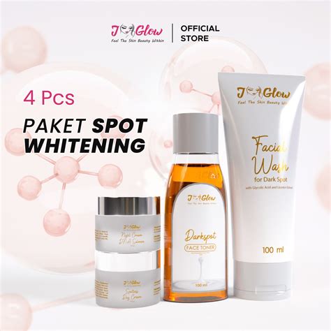 Jual J Glow Paket Spot Whitening Flek Hiperpigmentasi 4 Pcs