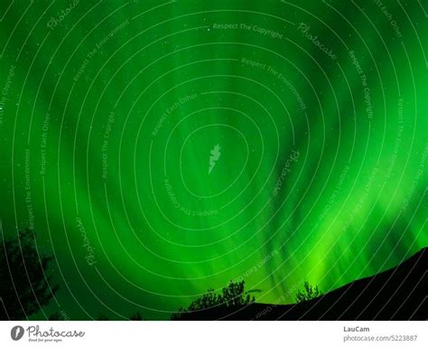 Aurora Borealis - the night sky glows green - a Royalty Free Stock ...