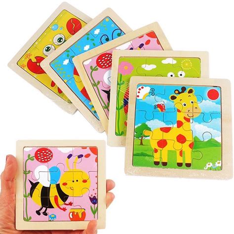 Yunleo Mini Size Kids Wooden Jigzo Jigsaw Puzzle Early Education Toys