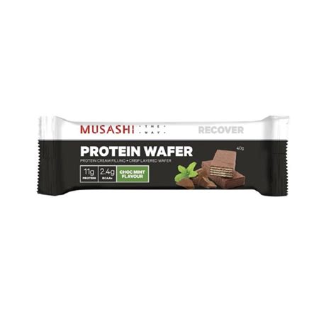 Musashi Wafer Bar 40g Chocolate Mint 12 Pack Fitness Vending