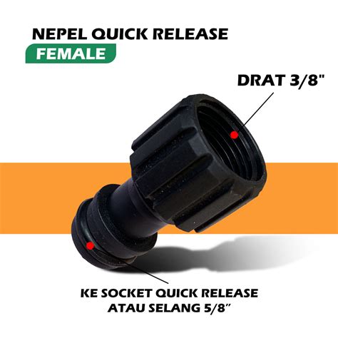 TUKUO Konektor Sambungan Nepel Quick Release Konektor Pompa Dc 12