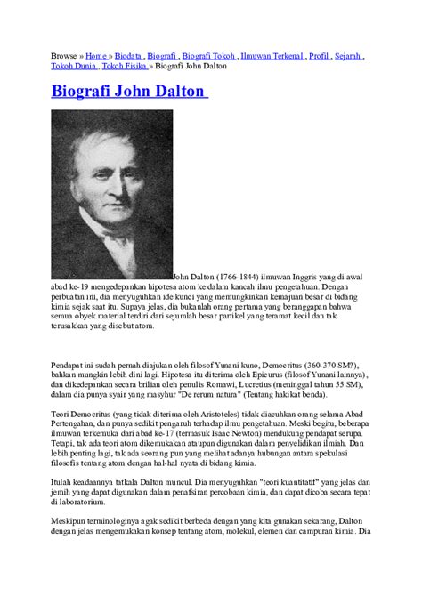 John Dalton Biografi