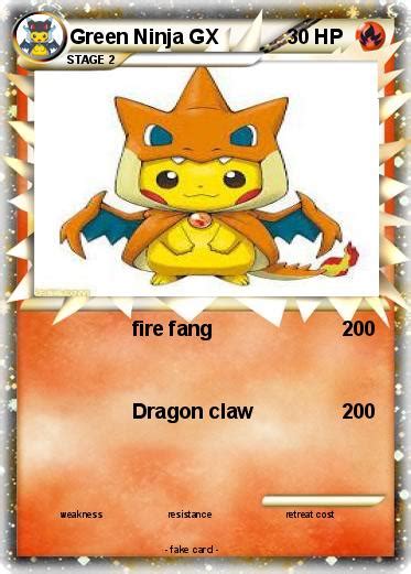 Pokémon Green Ninja Gx Fire Fang My Pokemon Card