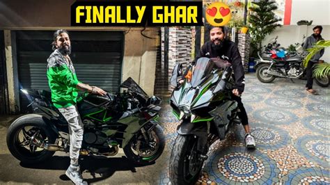 Finally Apni New Superbike Kawasaki Ninja H2 Ki Delivery Ke Liye Ghar