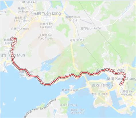 New Territories Bus Route Line No 67M Runs From Siu Hong Court To