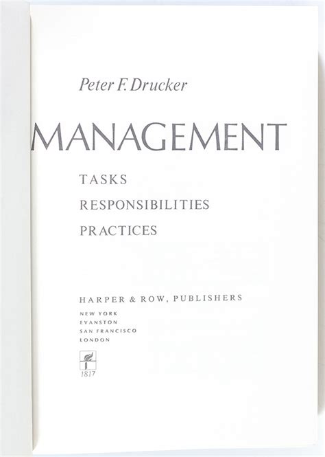 Management Peter Drucker First Edition Signed Rare Book