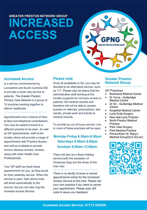 Enhanced Access Appointments The Park Medical Practice