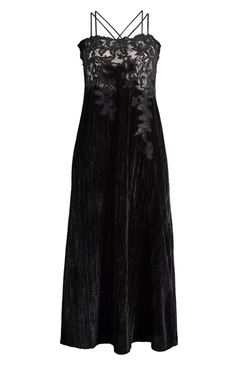 Top Shop Velvet And Lace Midi Slipdress We Select Dresses