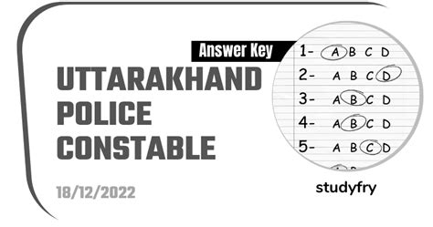 Uttarakhand Police Constable Exam Paper December Official