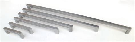 Modern Brushed Nickel Square Bar Pulls