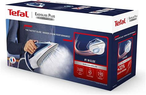 TEFAL Easygliss Durilium Airglide Soleplate Steam Iron, 2400 Watts, 1 ...