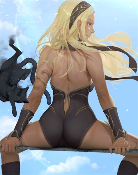 Rule 34 Ass Back Blonde Hair Clothed Dark Skinned Female Gravity Rush Kat Gravity Rush