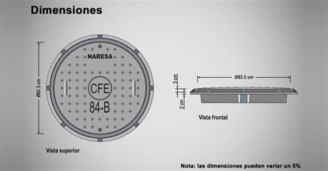 Tapa Y Aro B Para Banqueta Cfe Naresa Guadalajara