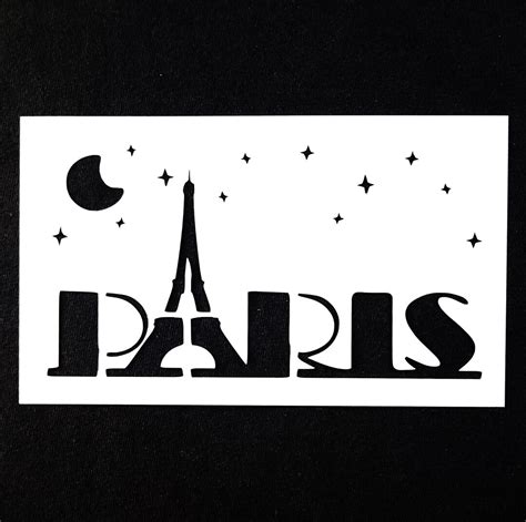 Paris Stencil Paris Eiffel Tower Stencil Paris And Eiffel Etsy