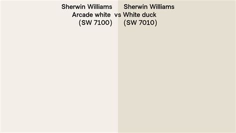 Sherwin Williams Arcade White Vs White Duck Side By Side Comparison