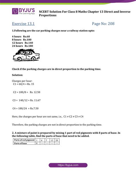 Ncert Solutions For Class 8 Maths Chapter 13 Direct And Inverse Proportions The Advansity