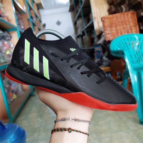 Jual Sepatu Futsal Adidas Predator Edge3 In Sol Tapak Datar Black Team Solar Green Solar Red