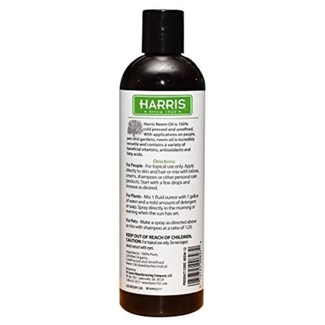 Harris Neem Oil 100 Cold Pressed And Unrefined Cosmetic