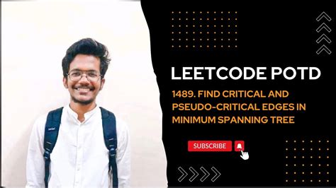 LeetCode 1489 Solution Find Critical And Pseudo Critical Edges In